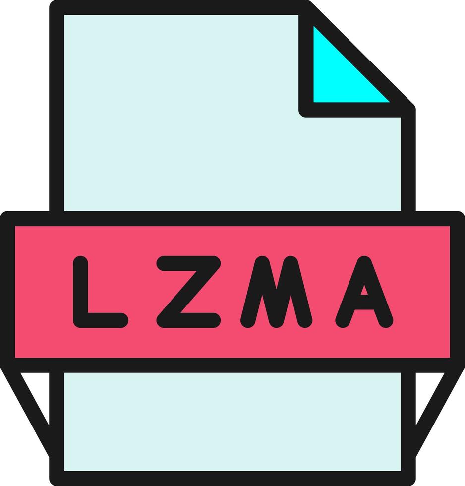 icône de format de fichier lzma vecteur
