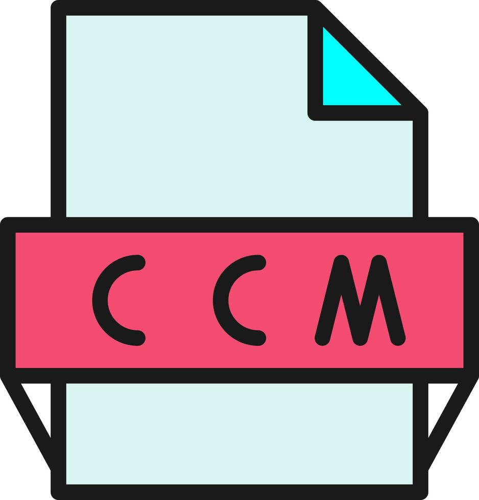 icône de format de fichier ccm vecteur