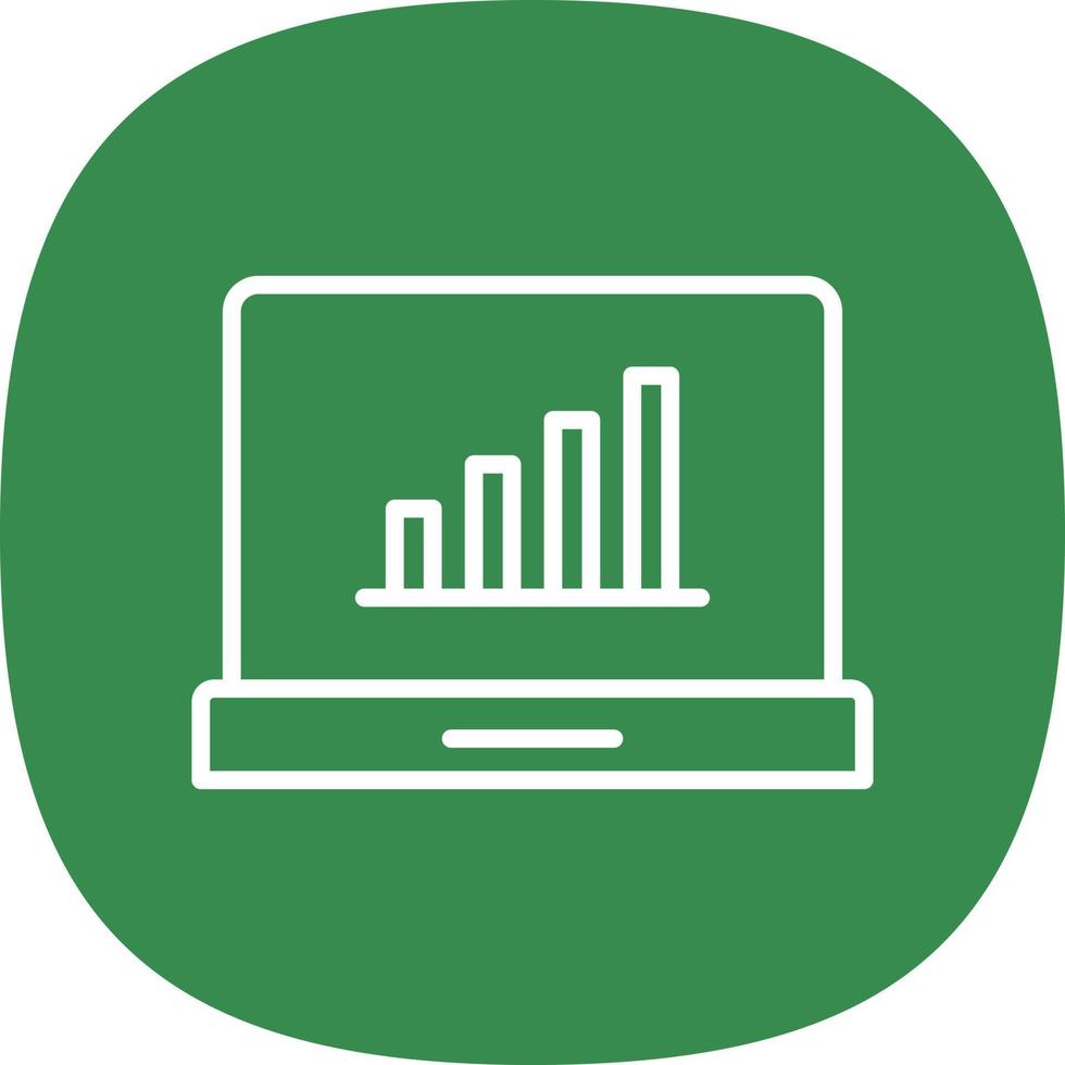 conception d'icône vectorielle graphique à barres en ligne vecteur