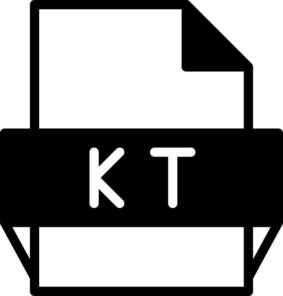 icône de format de fichier kt vecteur