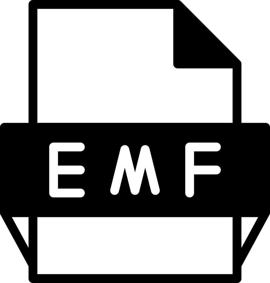 icône de format de fichier emf vecteur