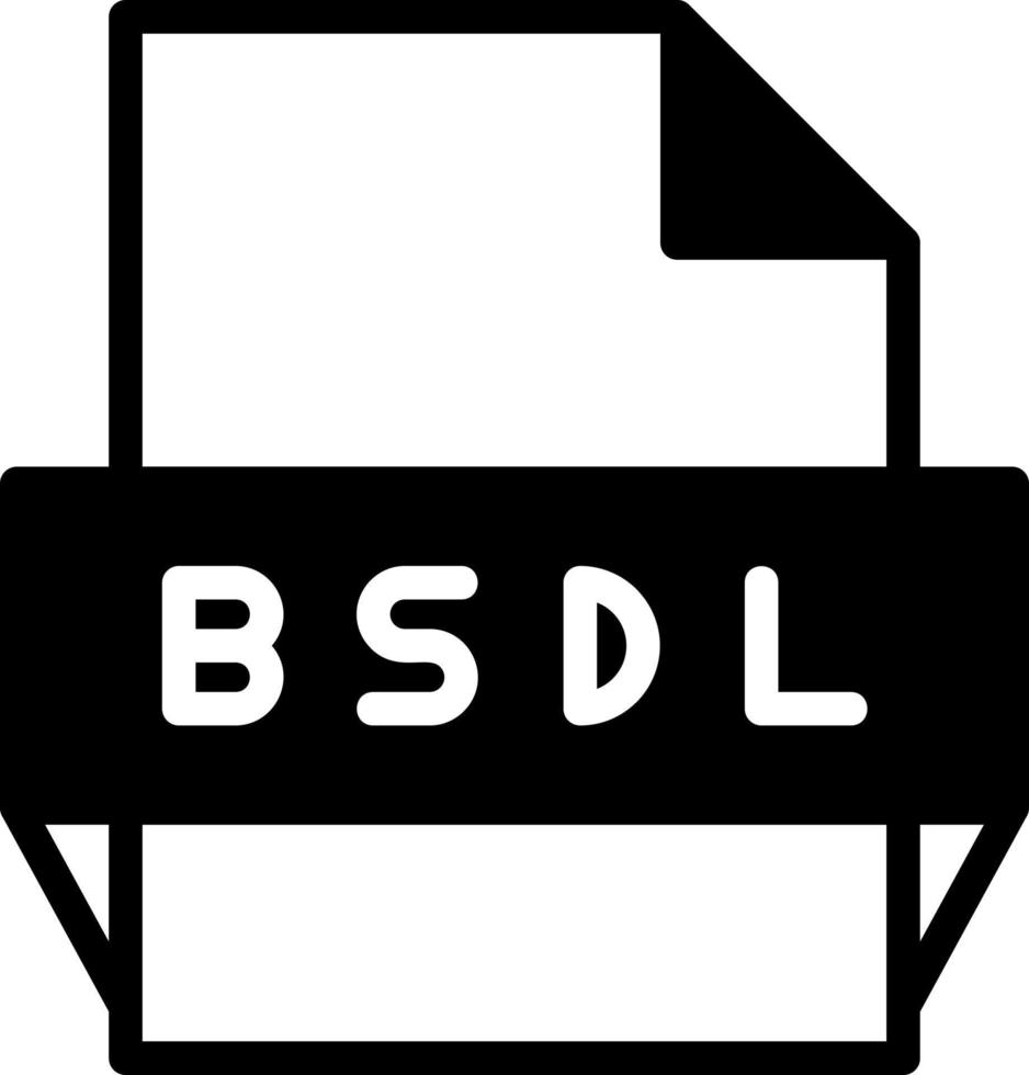 icône de format de fichier bsdl vecteur