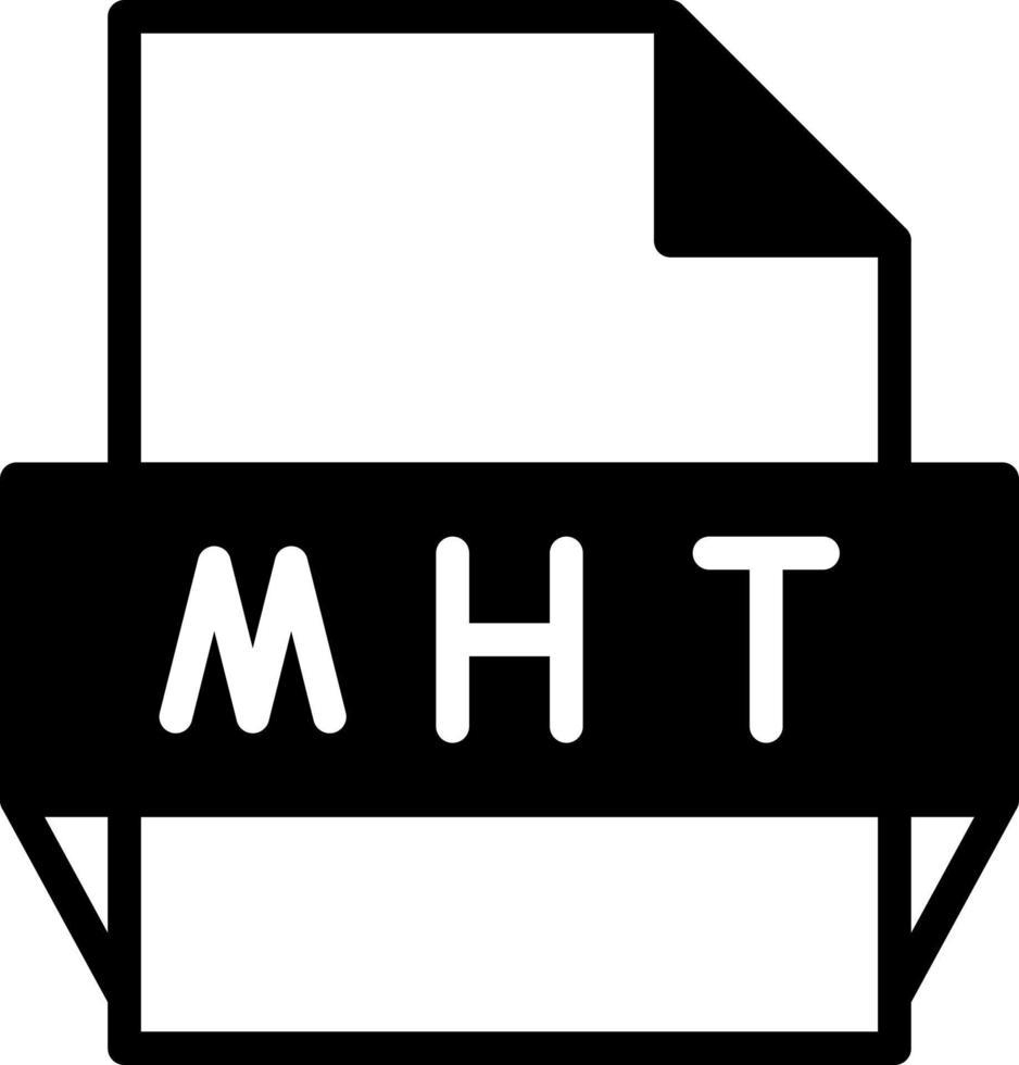 icône de format de fichier mht vecteur