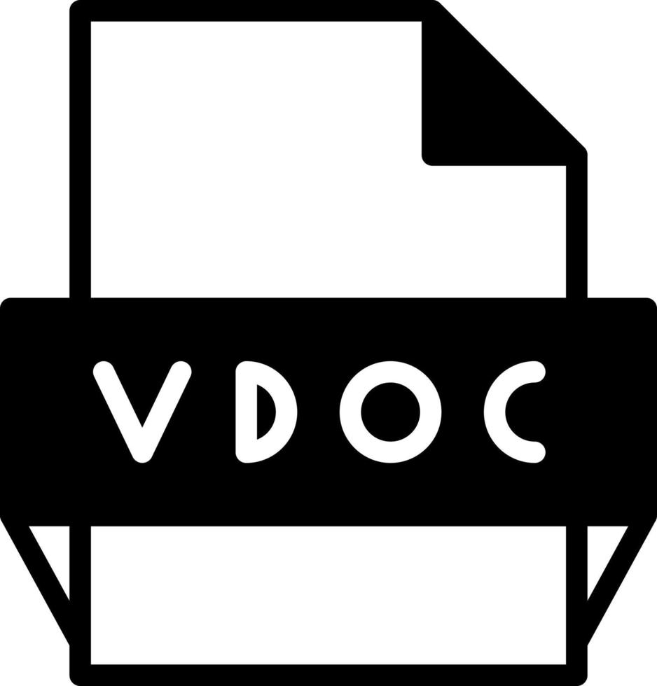 icône de format de fichier vdoc vecteur