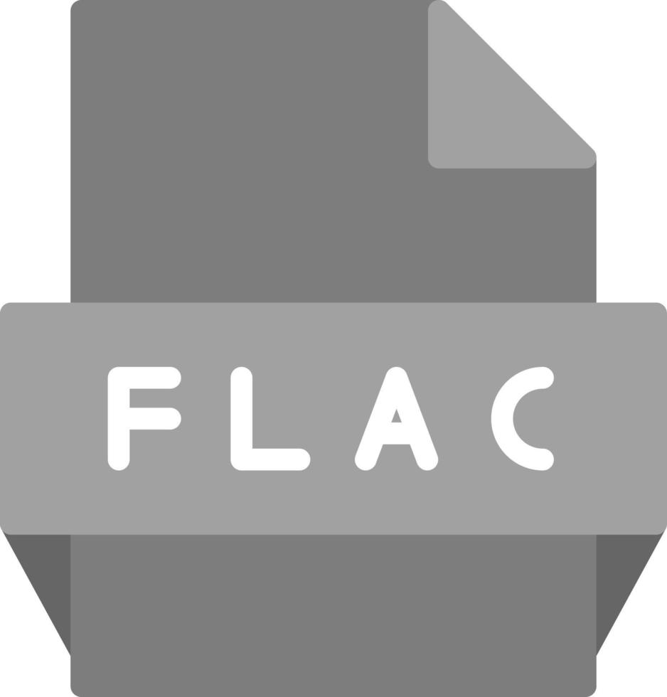 icône de format de fichier flac vecteur