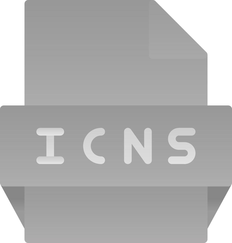 icône de format de fichier icns vecteur
