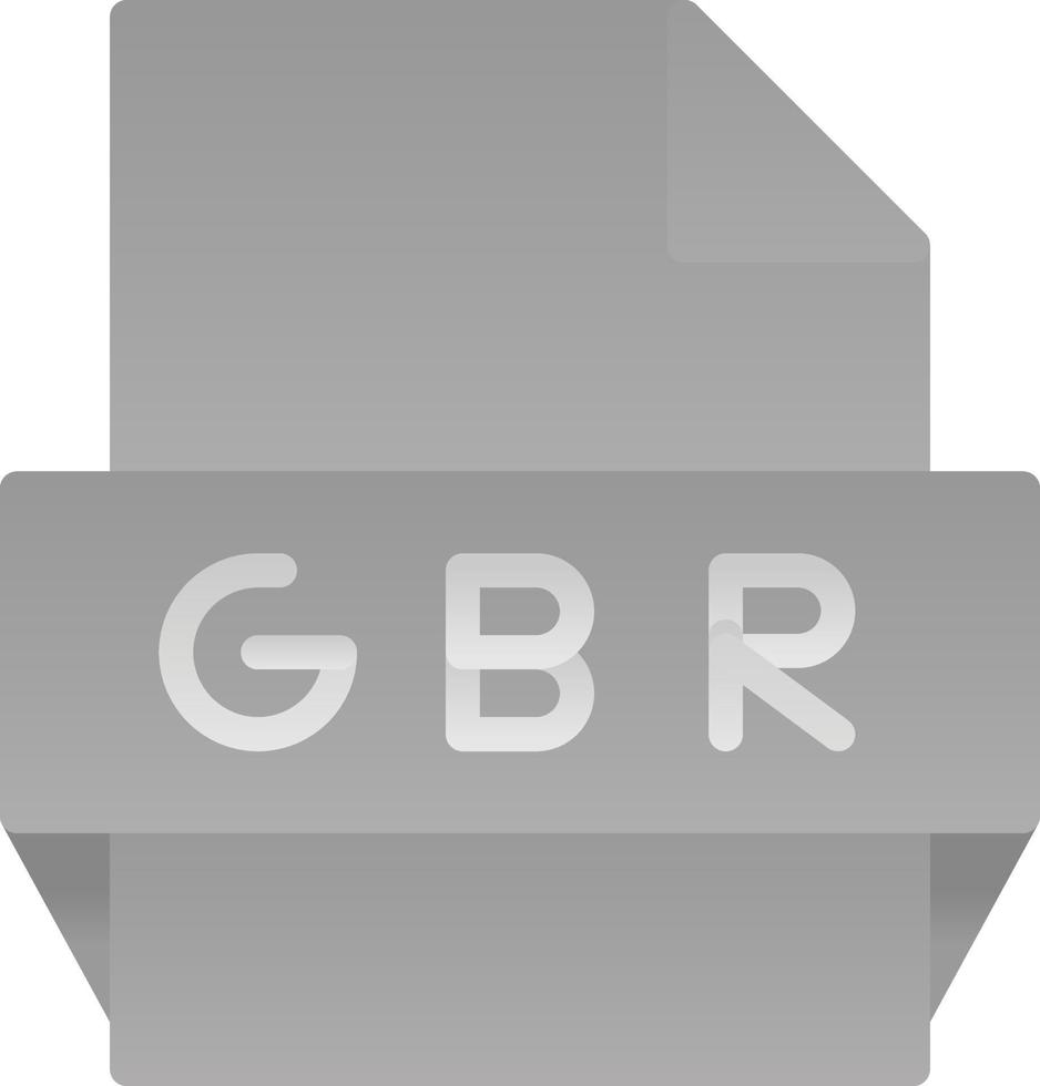 icône de format de fichier gbr vecteur