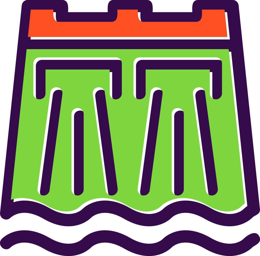 icône de glyphe de barrage vecteur