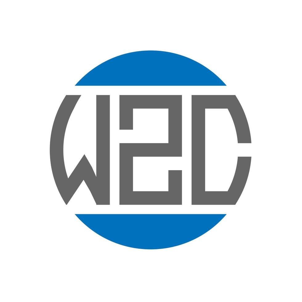 création de logo de lettre wzc sur fond blanc. concept de logo de cercle d'initiales créatives wzc. conception de lettre wzc. vecteur