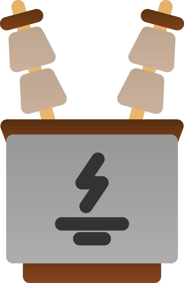 icône de glyphe de transformateur de puissance vecteur