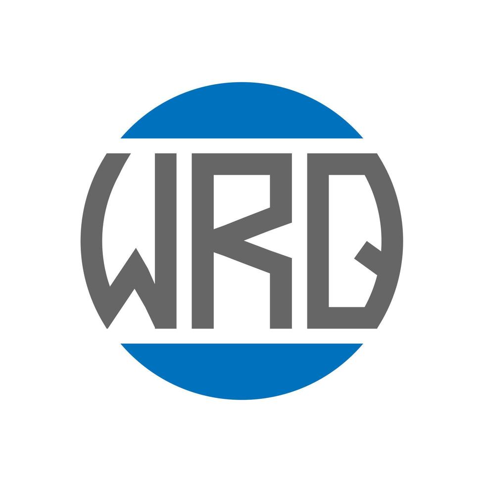 création de logo de lettre wrq sur fond blanc. concept de logo de cercle d'initiales créatives wrq. conception de lettre wrq. vecteur