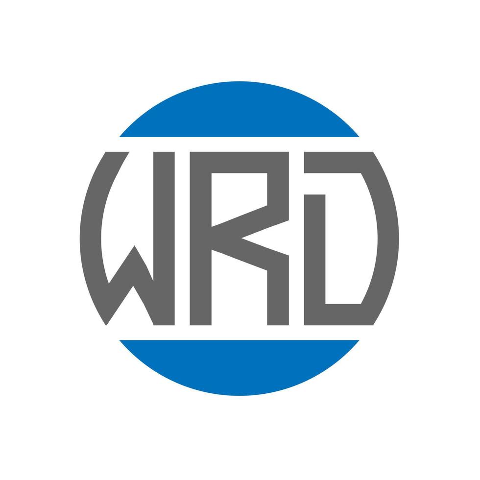 création de logo de lettre wrd sur fond blanc. concept de logo de cercle d'initiales créatives wrd. conception de lettre wrd. vecteur