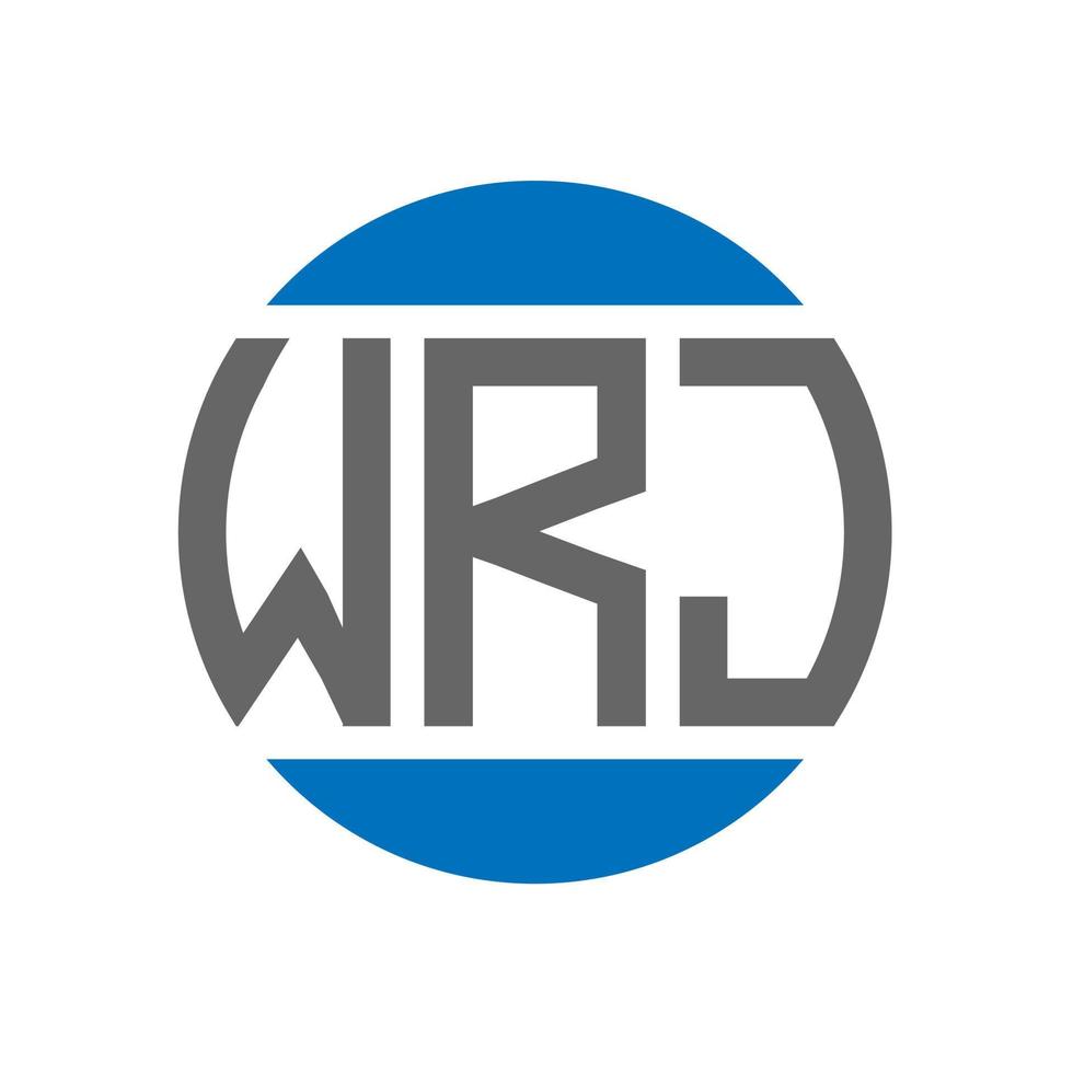 création de logo de lettre wrj sur fond blanc. concept de logo de cercle d'initiales créatives wrj. conception de lettre wrj. vecteur