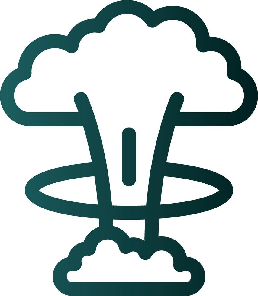 icône de glyphe d'explosion nucléaire vecteur