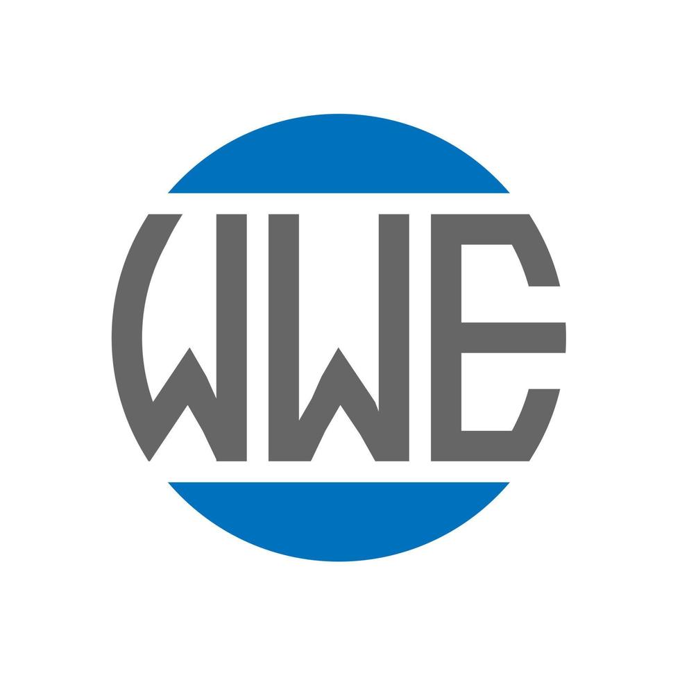 création de logo de lettre wwe sur fond blanc. concept de logo de cercle d'initiales créatives wwe. conception de lettre wwe. vecteur