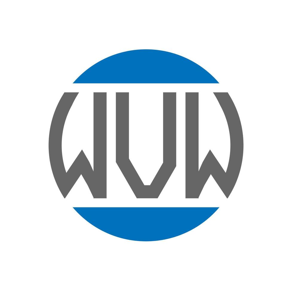 création de logo de lettre wvw sur fond blanc. concept de logo de cercle d'initiales créatives wvw. conception de lettre wvw. vecteur