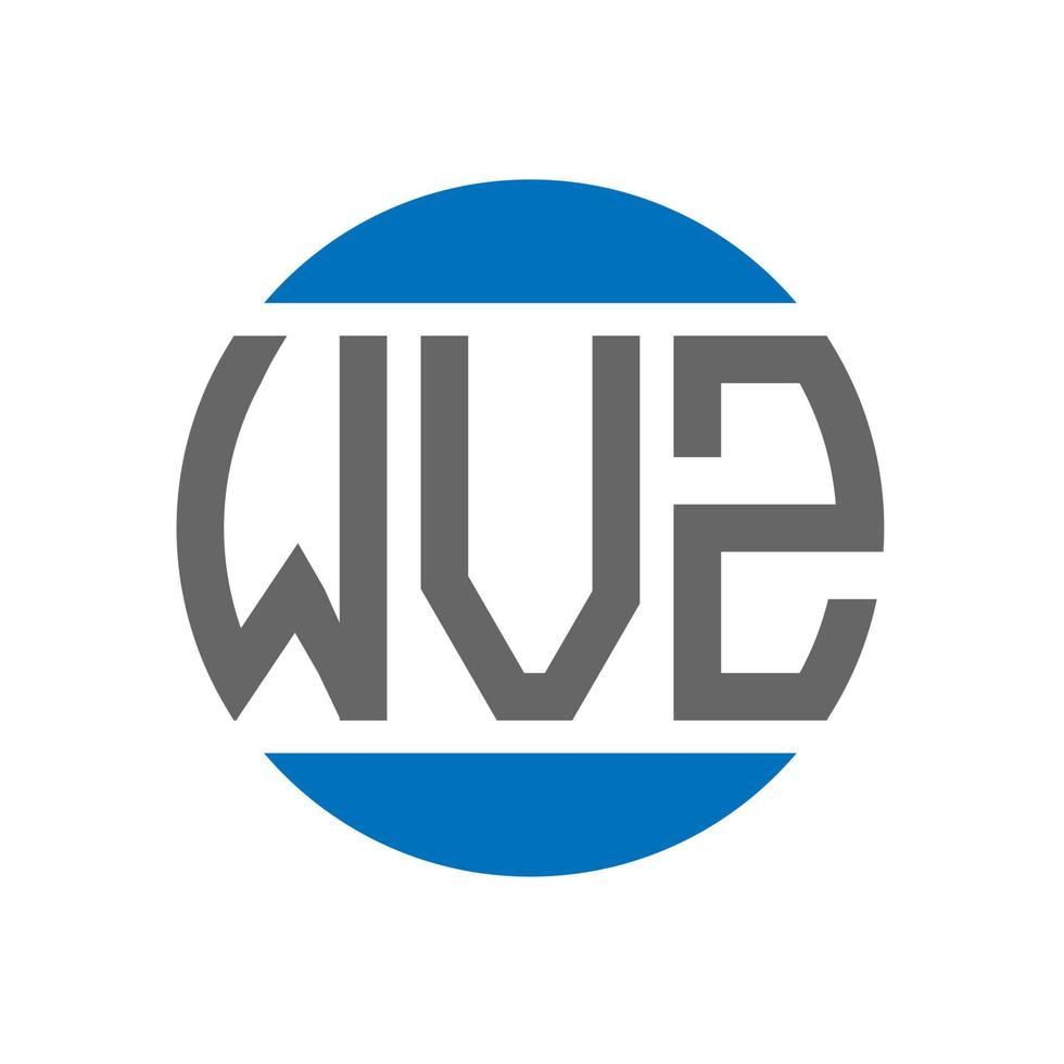 création de logo de lettre wvz sur fond blanc. concept de logo de cercle d'initiales créatives wvz. conception de lettre wvz. vecteur