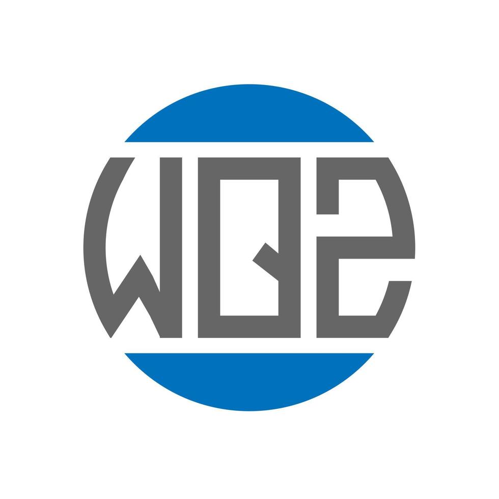 création de logo de lettre wqz sur fond blanc. concept de logo de cercle d'initiales créatives wqz. conception de lettre wqz. vecteur