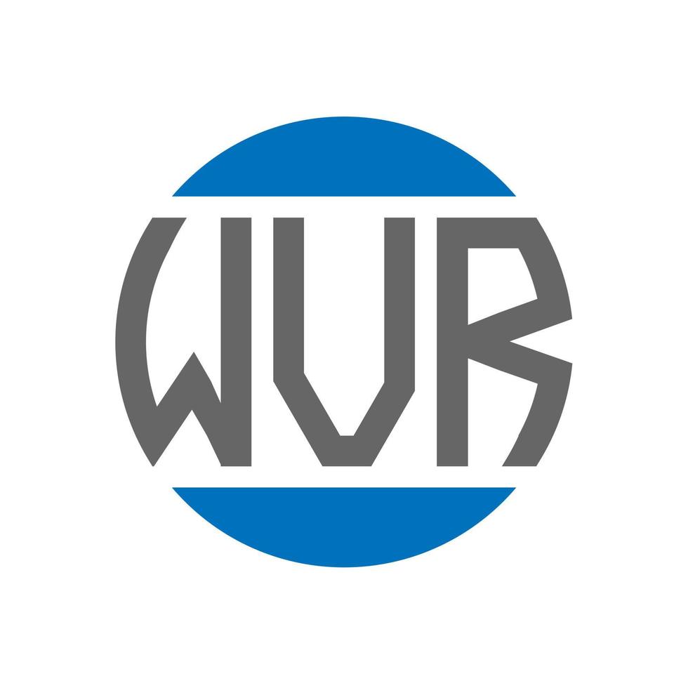 création de logo de lettre wvr sur fond blanc. concept de logo de cercle d'initiales créatives wvr. conception de lettre wvr. vecteur