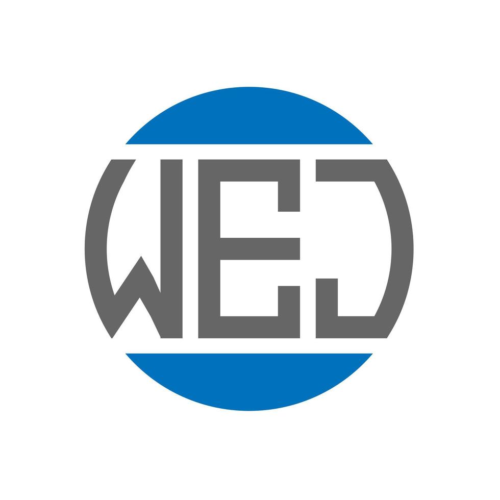 création de logo de lettre wej sur fond blanc. concept de logo de cercle d'initiales créatives wej. conception de lettre wej. vecteur