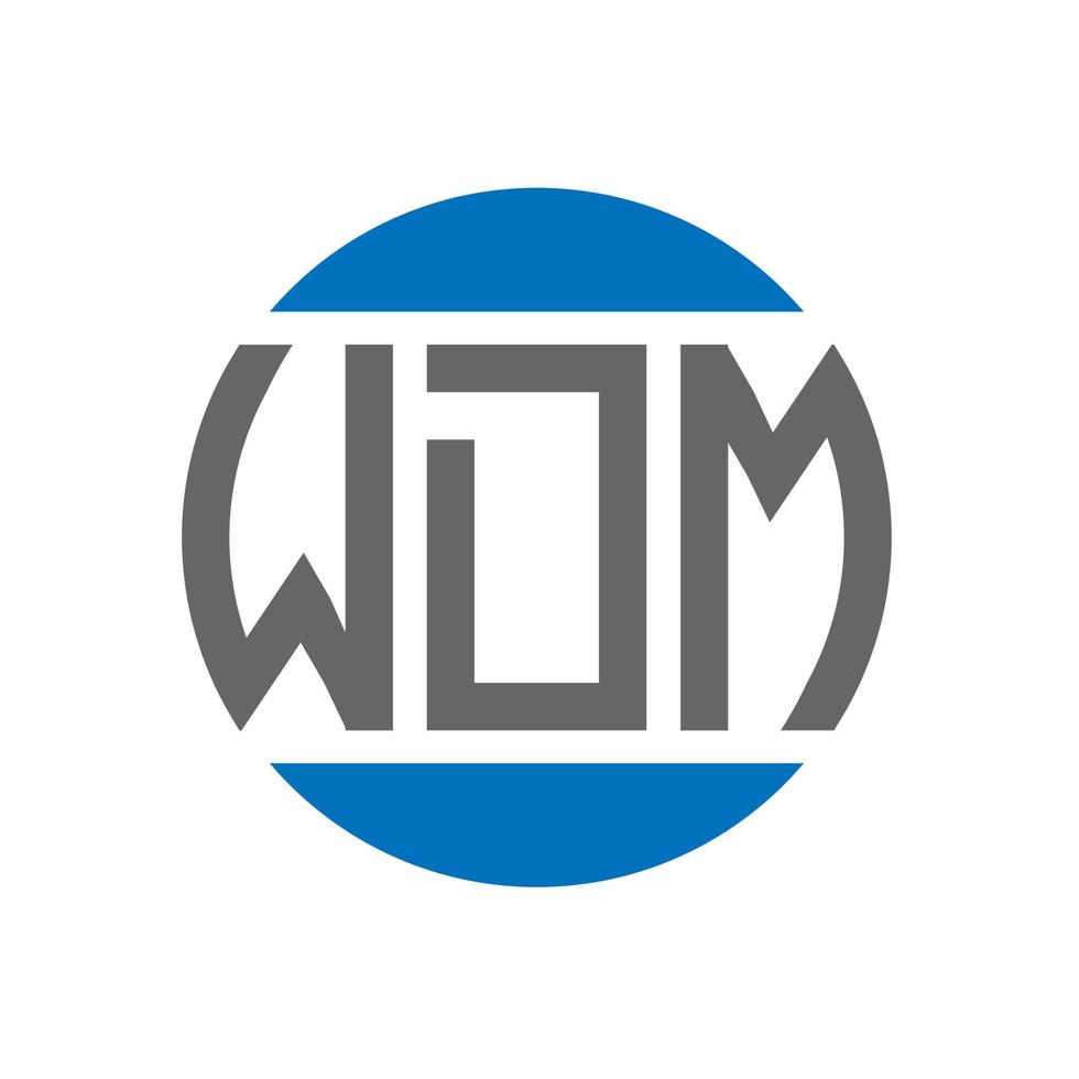 création de logo de lettre wdm sur fond blanc. concept de logo de cercle d'initiales créatives wdm. conception de lettre wdm. vecteur