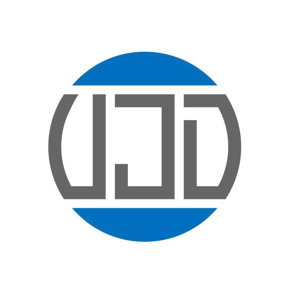 création de logo de lettre vjd sur fond blanc. concept de logo de cercle d'initiales créatives vjd. conception de lettre vjd. vecteur