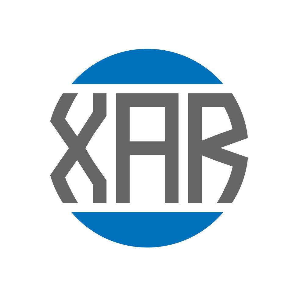 création de logo de lettre xar sur fond blanc. concept de logo de cercle d'initiales créatives xar. conception de lettre xar. vecteur