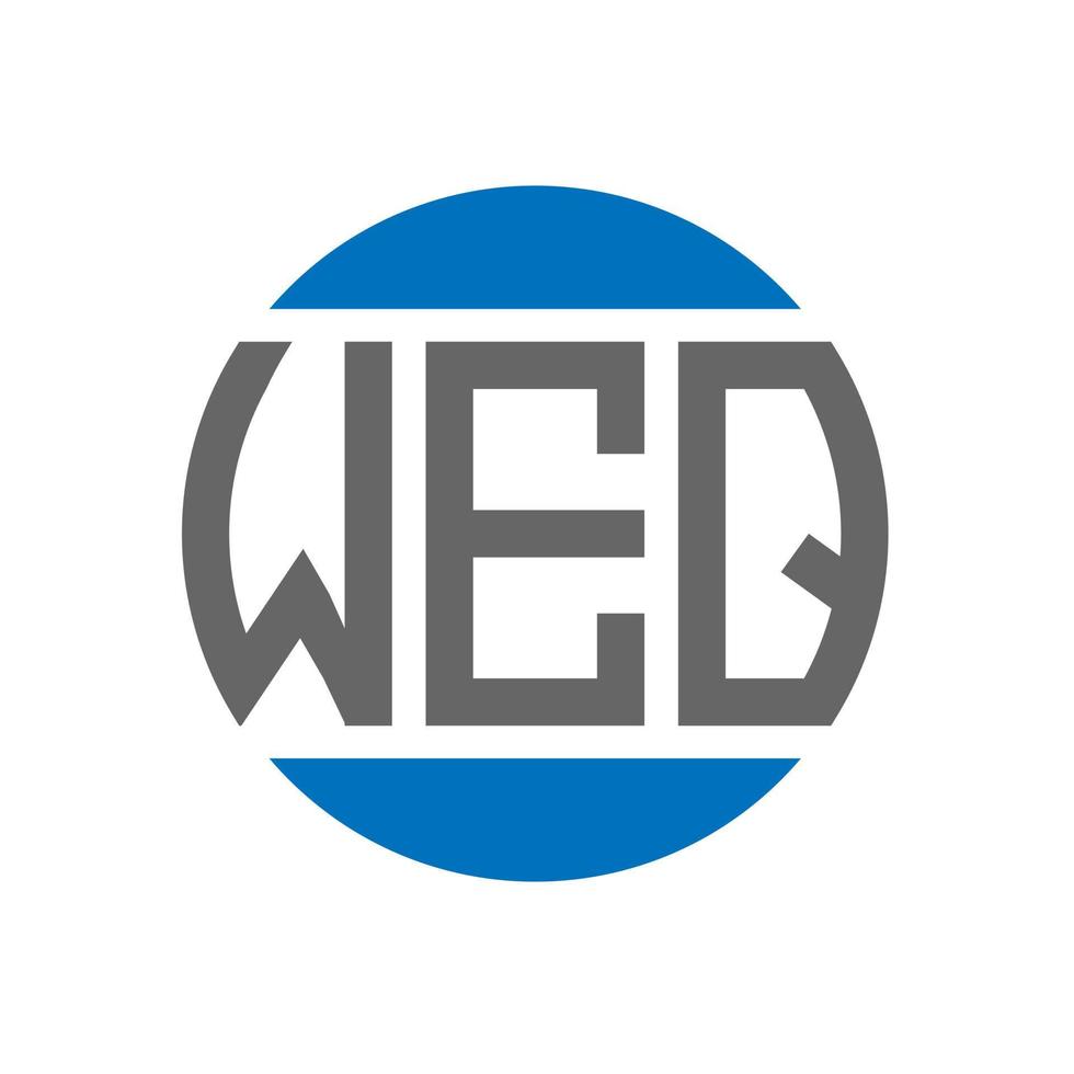 création de logo de lettre weq sur fond blanc. concept de logo de cercle d'initiales créatives weq. conception de lettre weq. vecteur