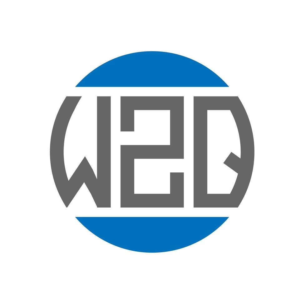 création de logo de lettre wzq sur fond blanc. concept de logo de cercle d'initiales créatives wzq. conception de lettre wzq. vecteur