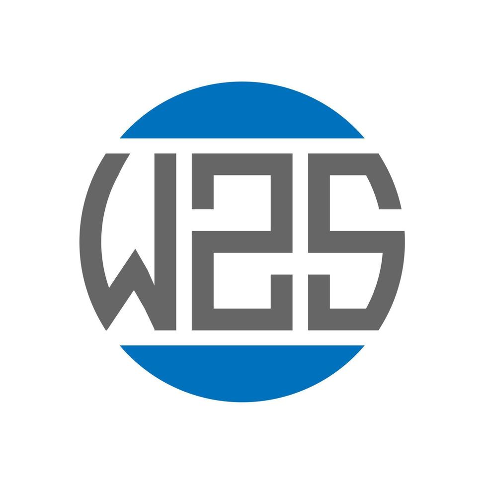 création de logo de lettre wzs sur fond blanc. concept de logo de cercle d'initiales créatives wzs. conception de lettre wzs. vecteur