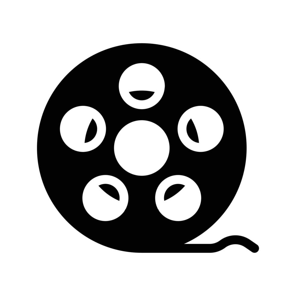 illustration vectorielle de bobine de film sur fond.symboles de qualité premium.icônes vectorielles pour le concept et la conception graphique. vecteur
