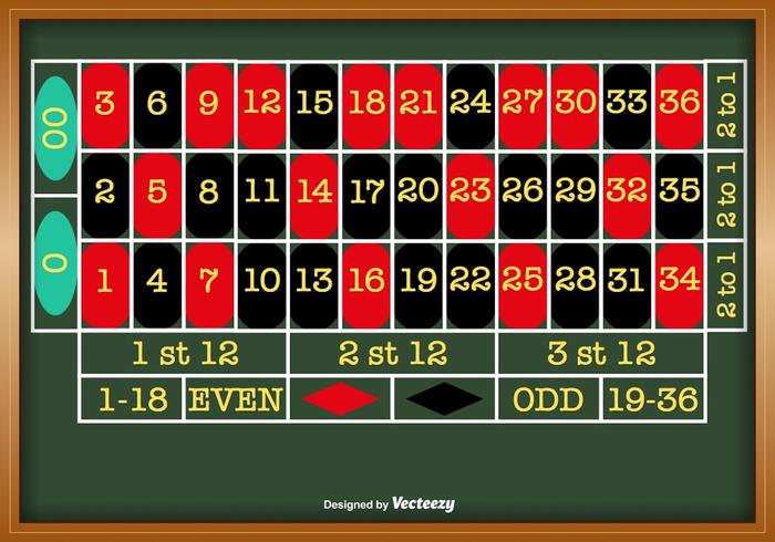 Table de roulette vectorielle pour tout projet vecteur