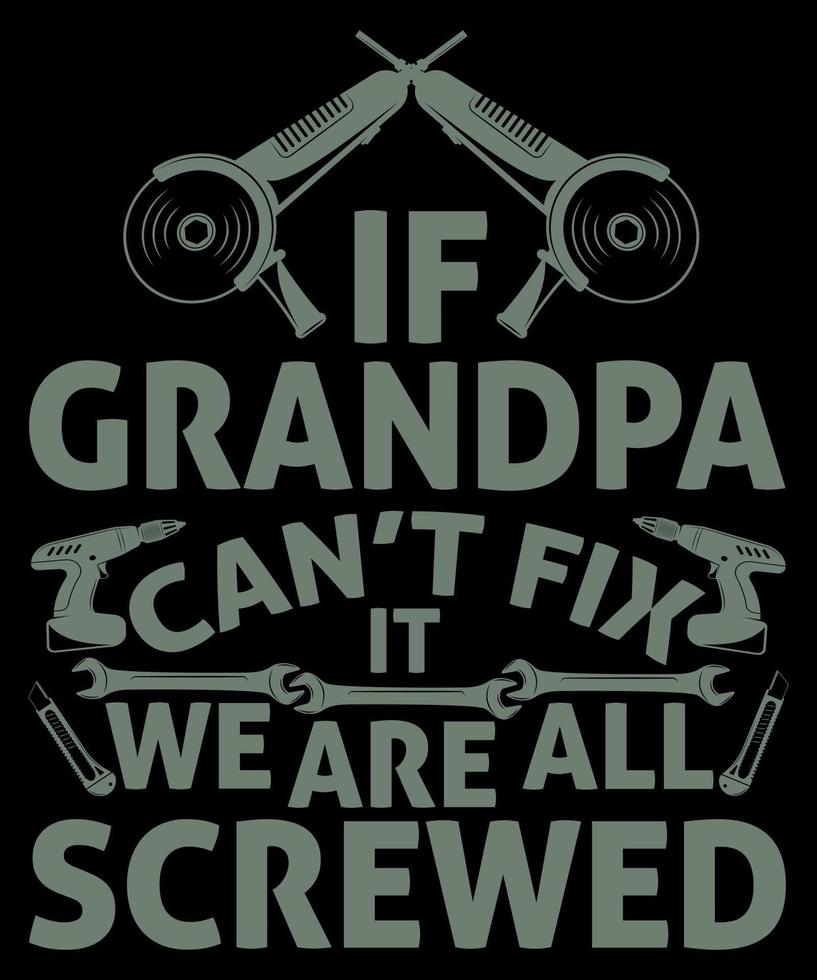 conception de t-shirt de typographie de grand-père, t-shirt de grand-père, amant de grand-père. vecteur