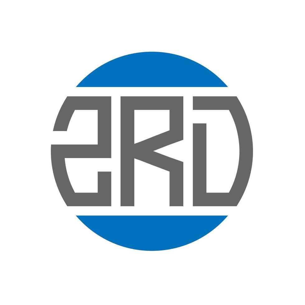 création de logo de lettre zrd sur fond blanc. concept de logo de cercle d'initiales créatives zrd. conception de lettre zrd. vecteur