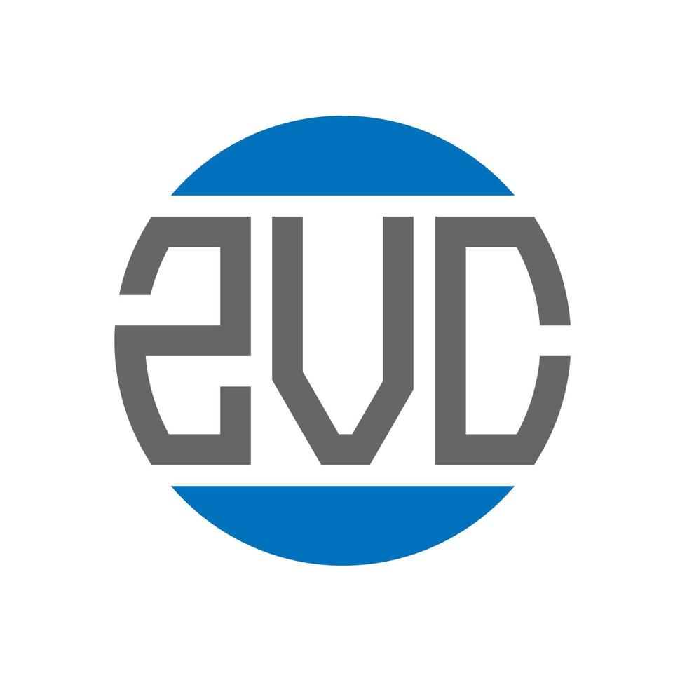 création de logo de lettre zvc sur fond blanc. concept de logo de cercle d'initiales créatives zvc. conception de lettre zvc. vecteur