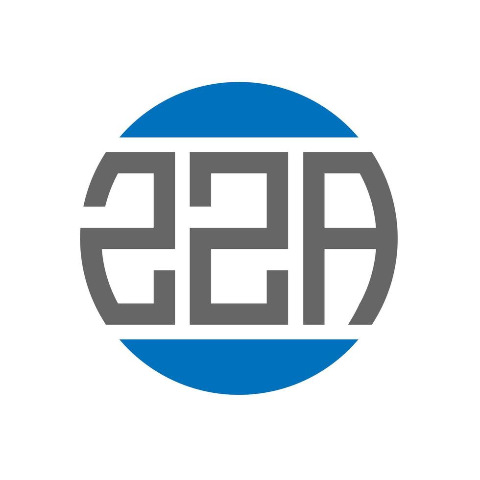 création de logo de lettre zza sur fond blanc. concept de logo de cercle d'initiales créatives zza. conception de lettre zza. vecteur