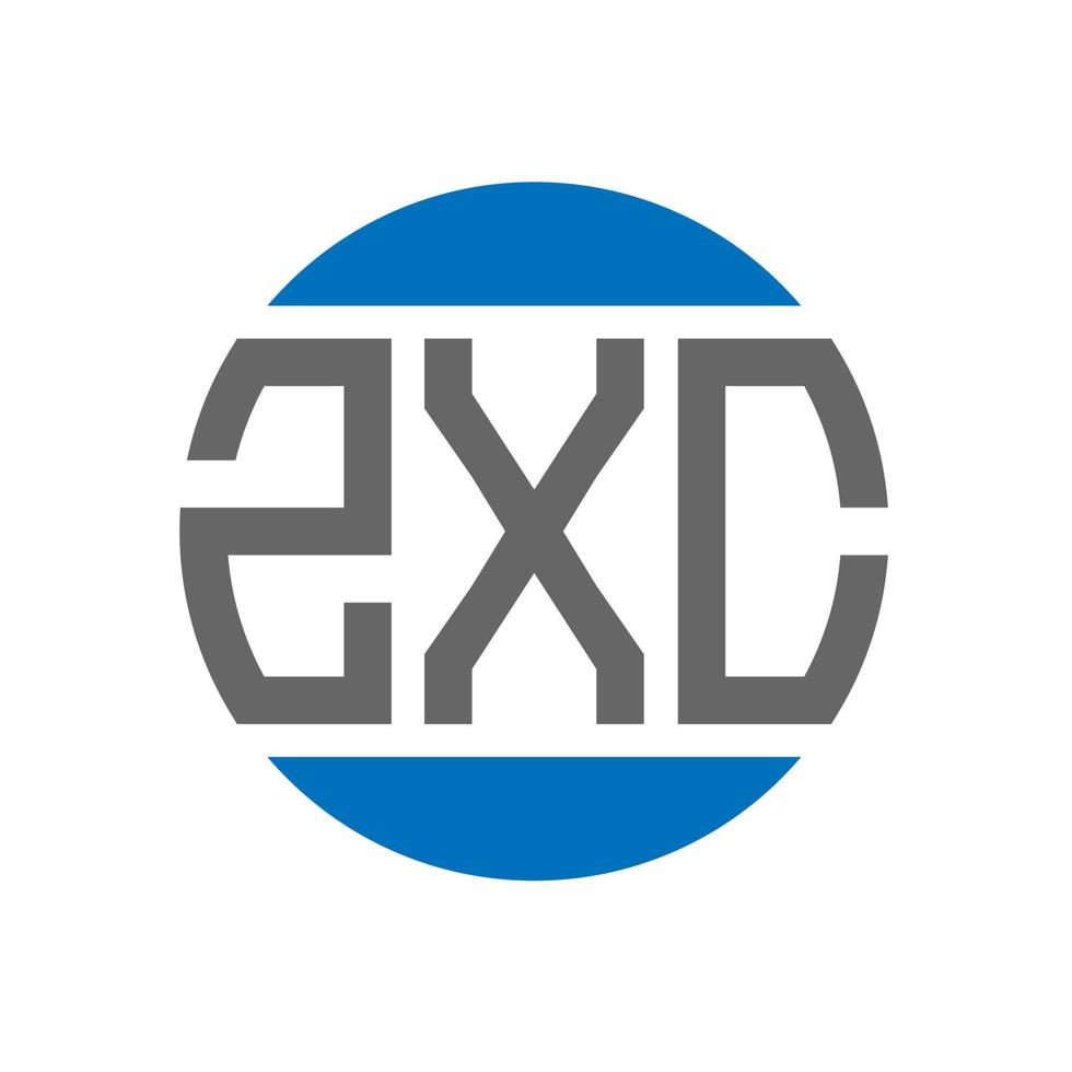 création de logo de lettre zxc sur fond blanc. concept de logo de cercle d'initiales créatives zxc. conception de lettre zxc. vecteur