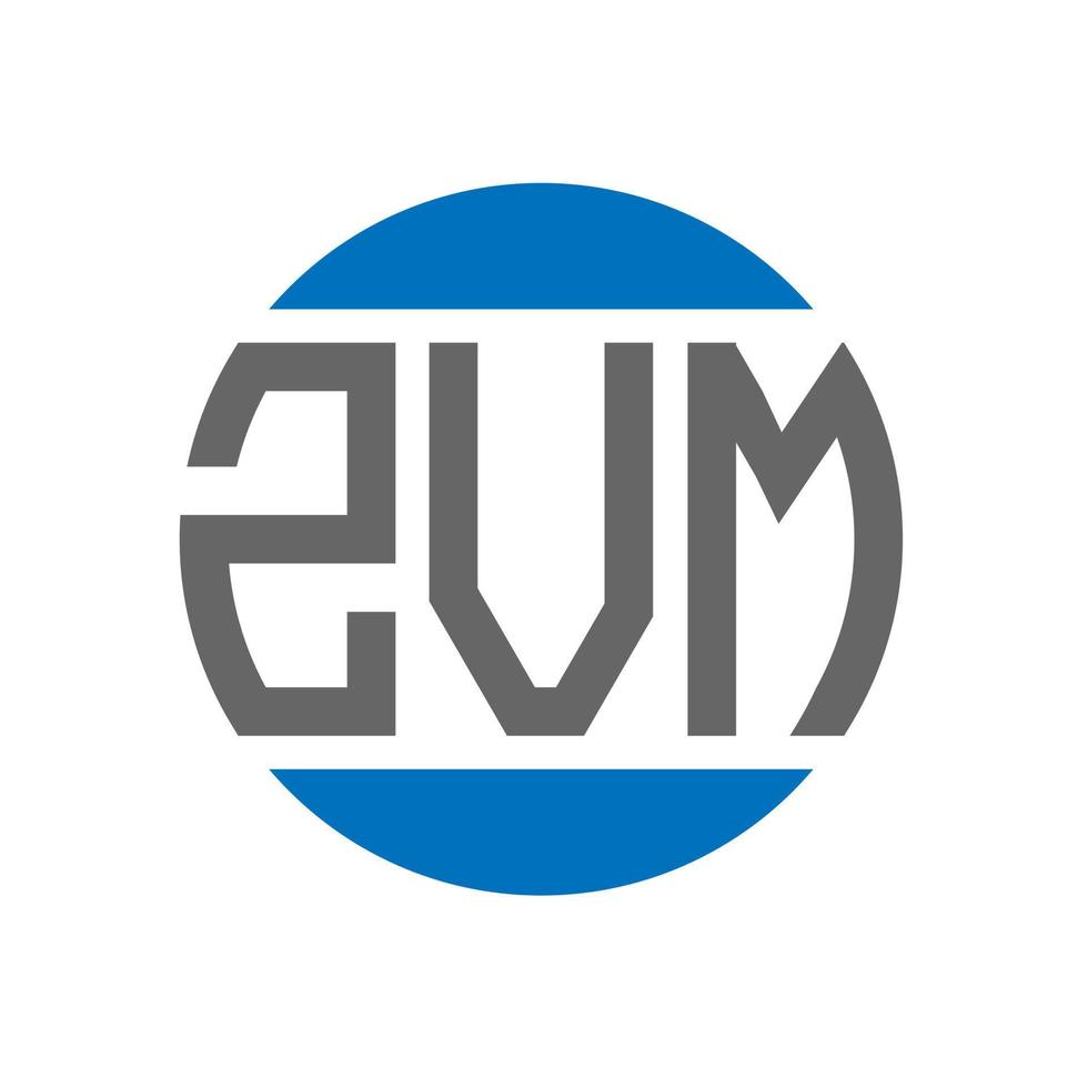 création de logo de lettre zvm sur fond blanc. concept de logo de cercle d'initiales créatives zvm. conception de lettre zvm. vecteur