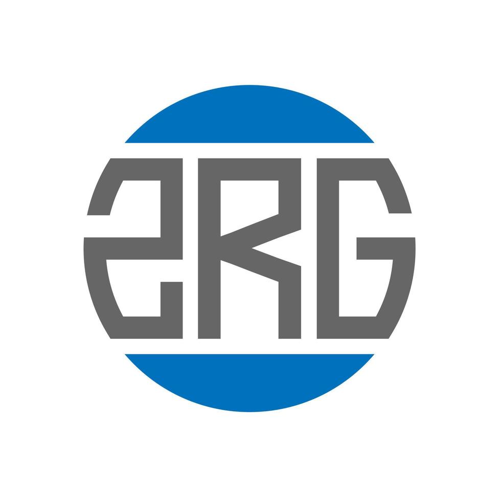 création de logo de lettre zrg sur fond blanc. concept de logo de cercle d'initiales créatives zrg. conception de lettre zrg. vecteur