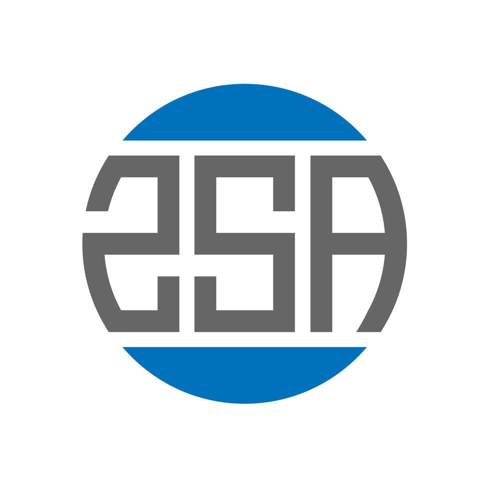 création de logo de lettre zsa sur fond blanc. concept de logo de cercle d'initiales créatives zsa. conception de lettre zsa. vecteur