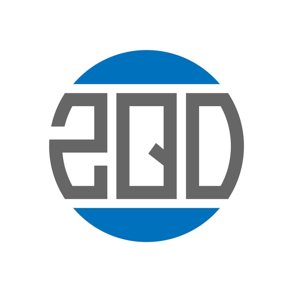 création de logo de lettre zqo sur fond blanc. concept de logo de cercle d'initiales créatives zqo. conception de lettre zqo. vecteur