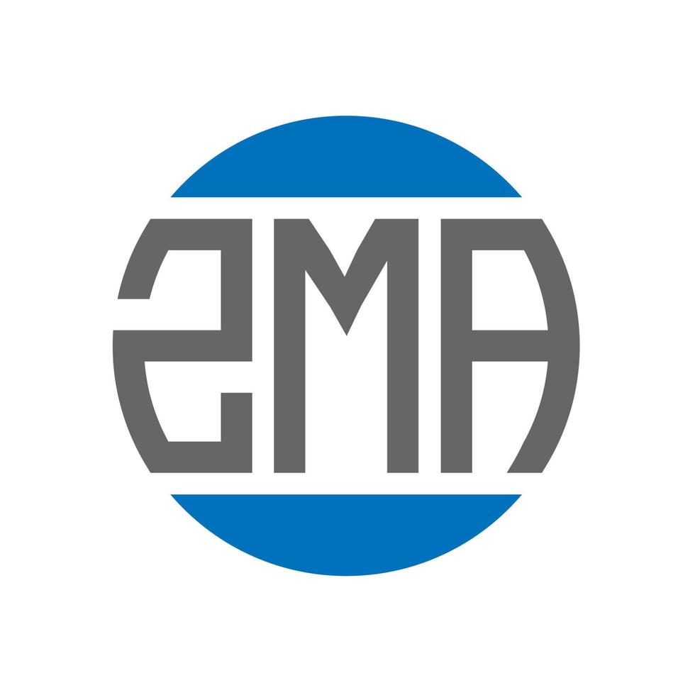 création de logo de lettre zma sur fond blanc. concept de logo de cercle d'initiales créatives zma. conception de lettre zma. vecteur