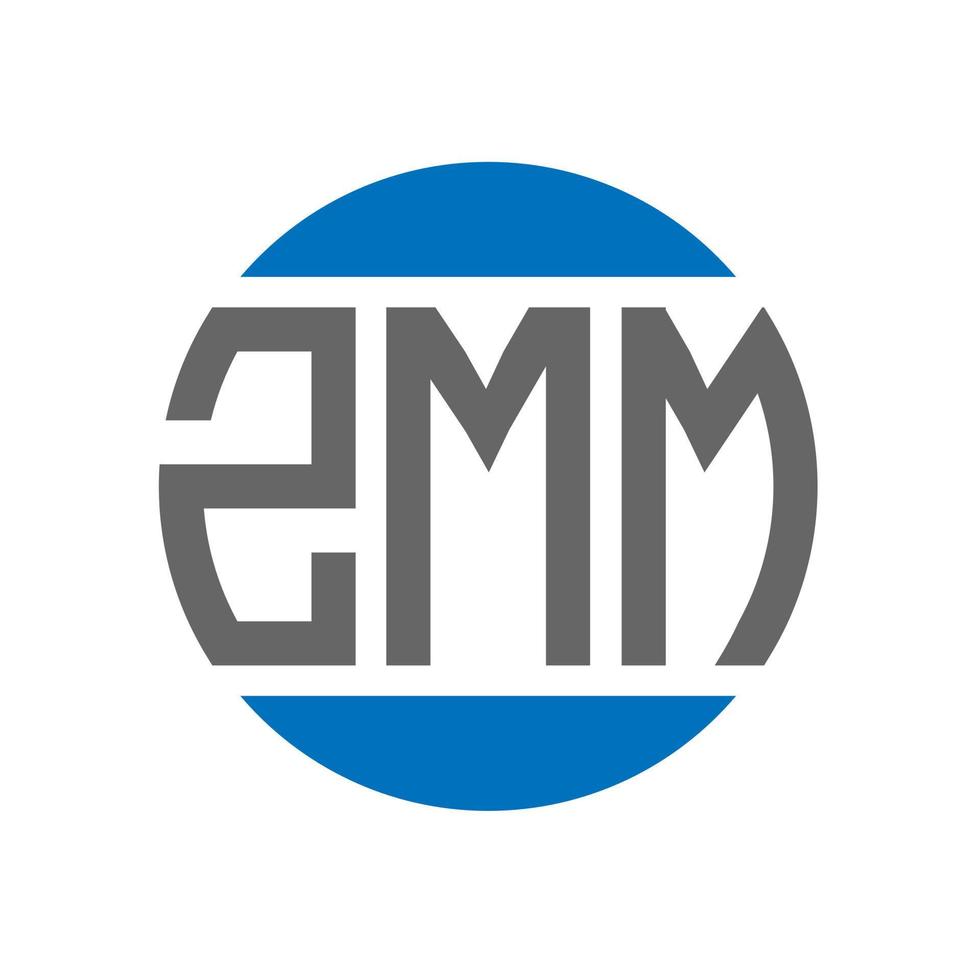 création de logo de lettre zmm sur fond blanc. concept de logo de cercle d'initiales créatives zmm. conception de lettre zmm. vecteur
