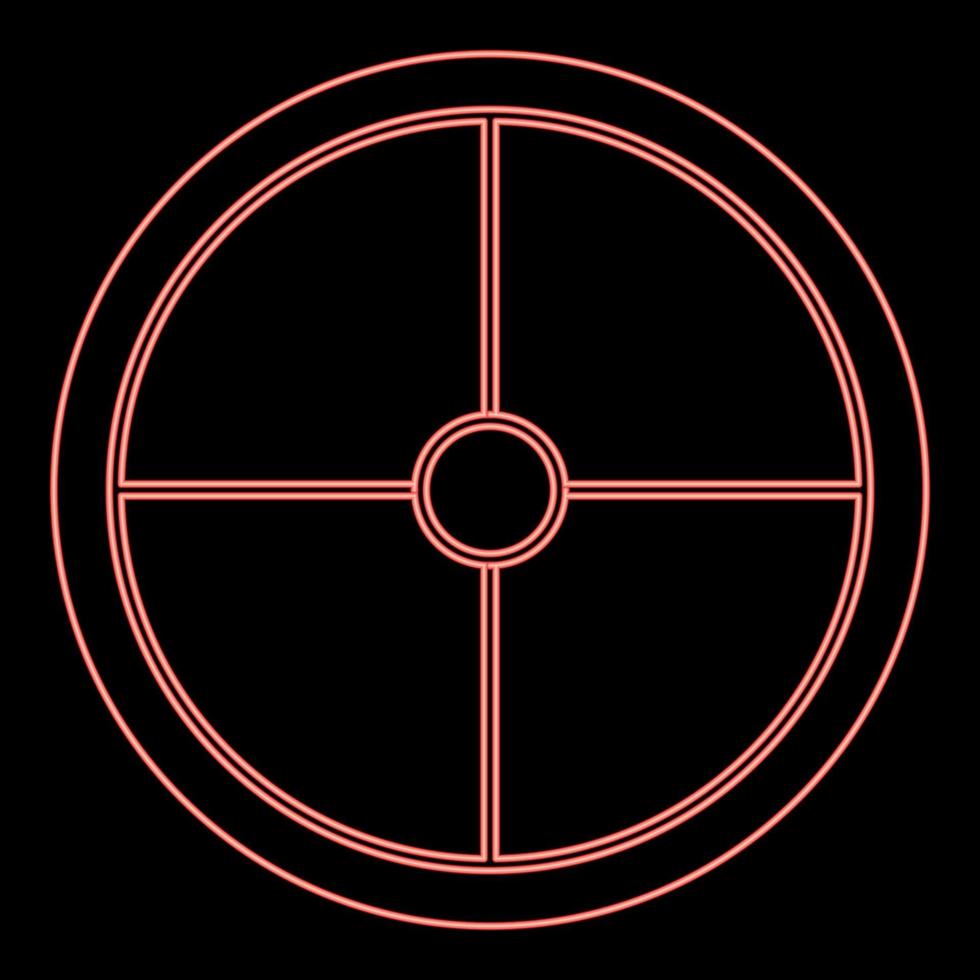 bouclier viking néon couleur rouge image d'illustration vectorielle style plat vecteur