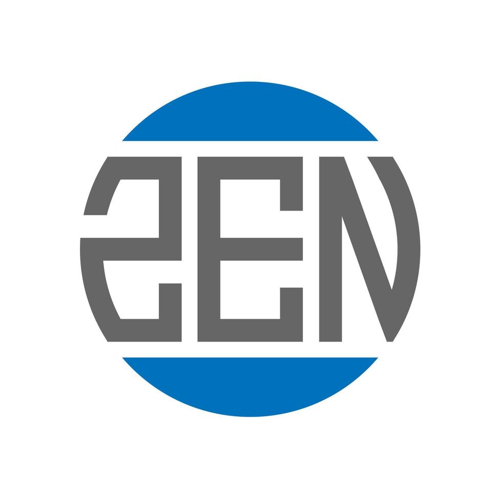 création de logo de lettre zen sur fond blanc. concept de logo de cercle d'initiales créatives zen. conception de lettre zen. vecteur