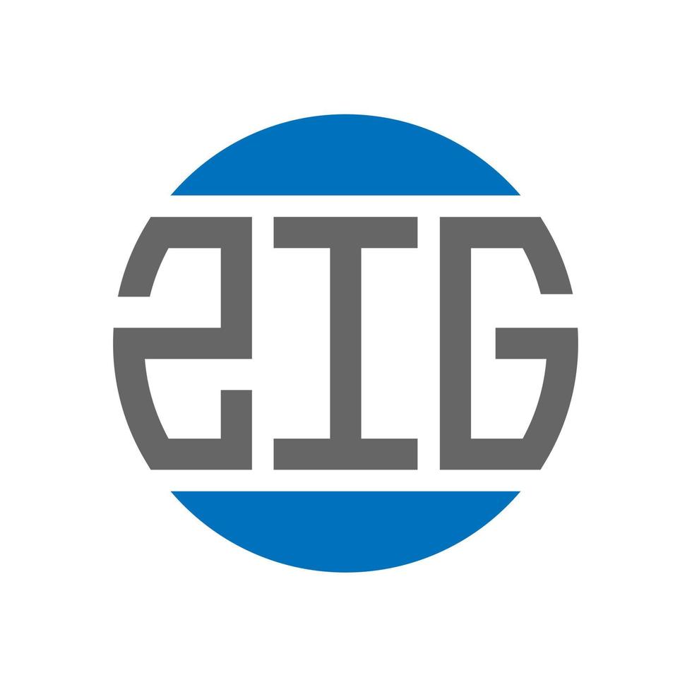 création de logo de lettre zig sur fond blanc. concept de logo de cercle d'initiales créatives zig. conception de lettre zig. vecteur