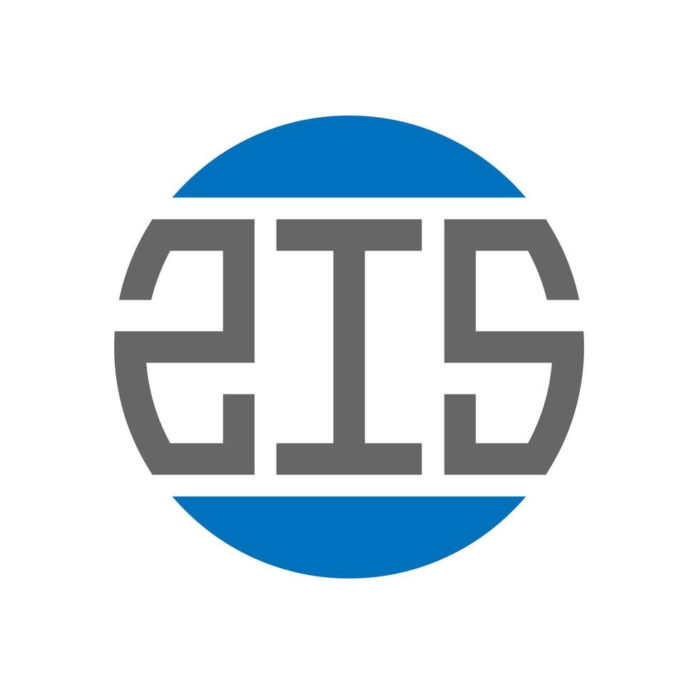 création de logo de lettre zis sur fond blanc. concept de logo de cercle d'initiales créatives zis. conception de lettre zis. vecteur