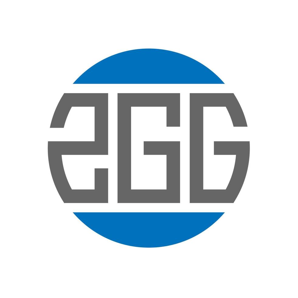 création de logo de lettre zgg sur fond blanc. concept de logo de cercle d'initiales créatives zgg. conception de lettre zgg. vecteur