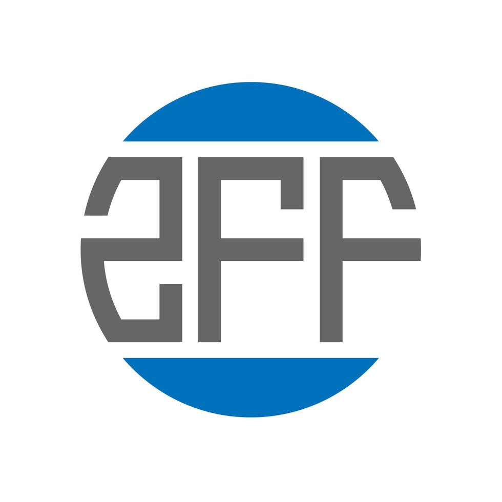 création de logo de lettre zff sur fond blanc. concept de logo de cercle d'initiales créatives zff. conception de lettre zff. vecteur