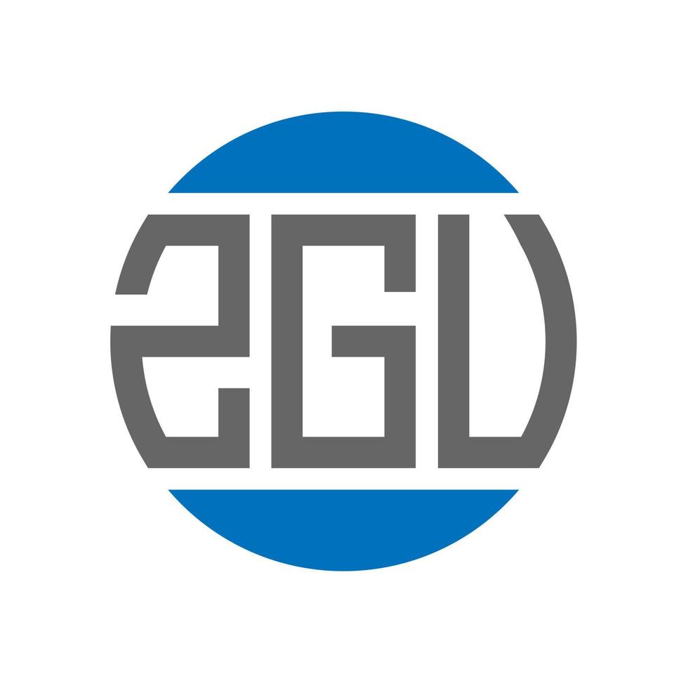 création de logo de lettre zgu sur fond blanc. concept de logo de cercle d'initiales créatives zgu. conception de lettre zgu. vecteur